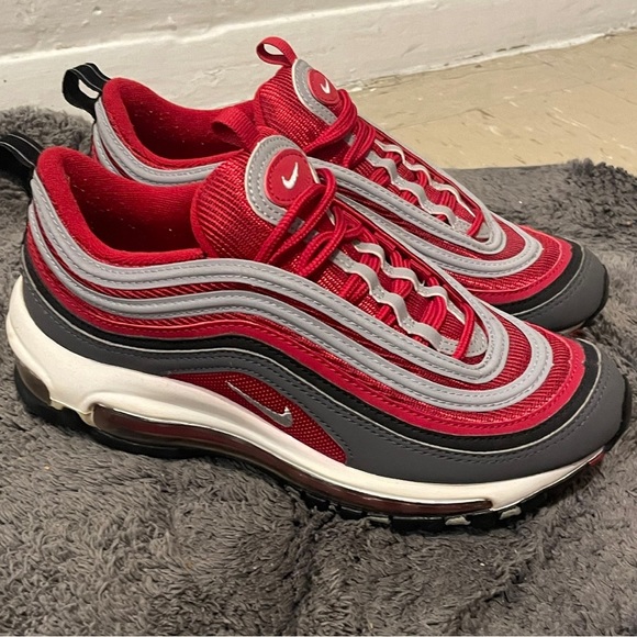 NIKE AIR MAX 97 GYM RED SIZE 4.5Y - Picture 3 of 5